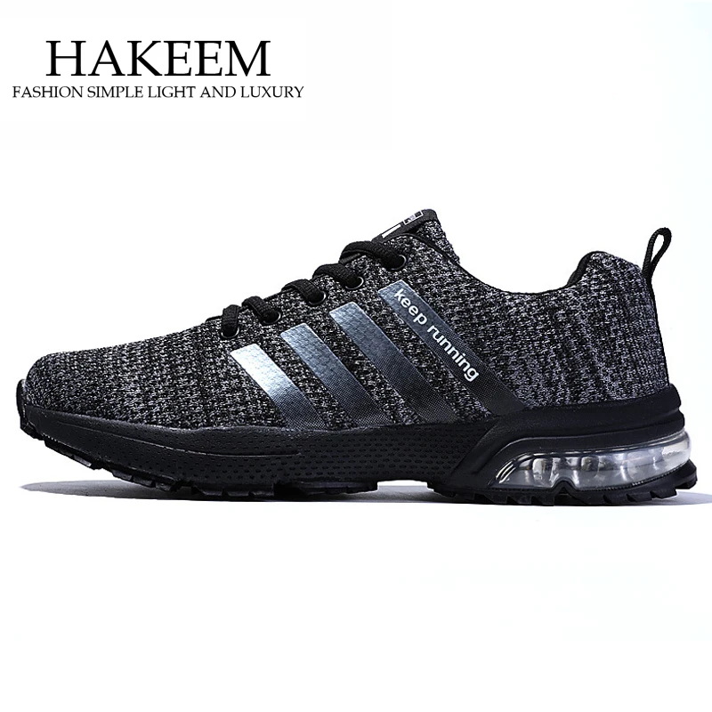 Кроссовки мужские с воздушной подушкой синие повседневные теннисные туфли белые