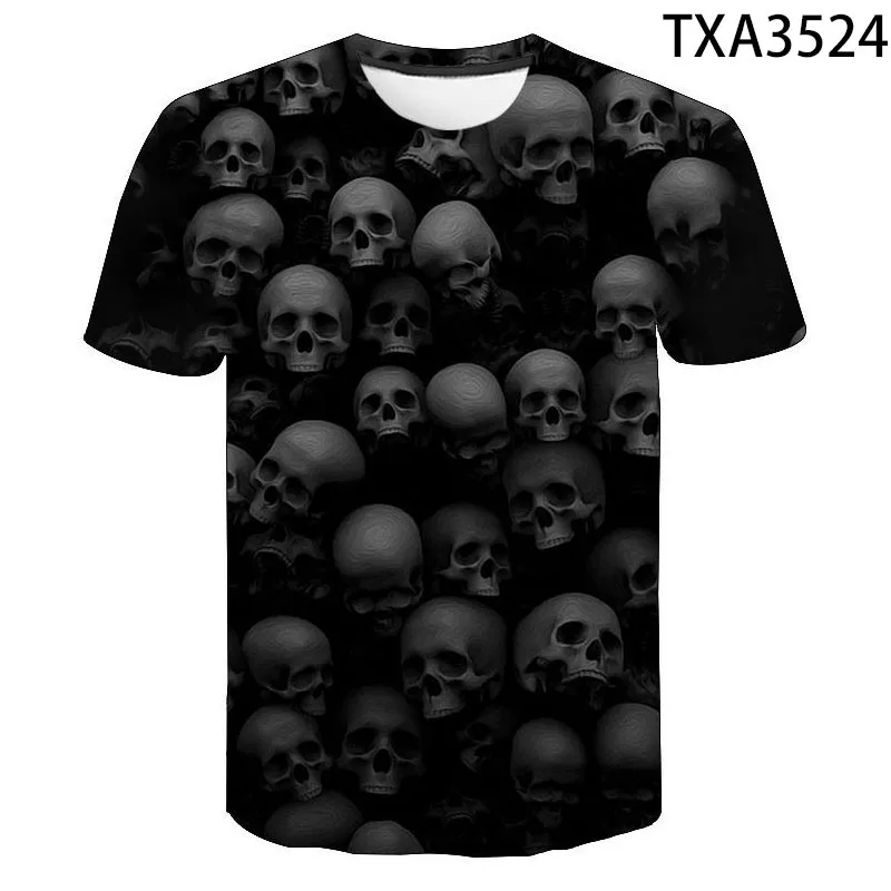 

New Horror 3D Printed T Shirts Fashion Casual Boy Girl Kids Fashion Streetwear Men Women Children Short Sleeve Tops Tee