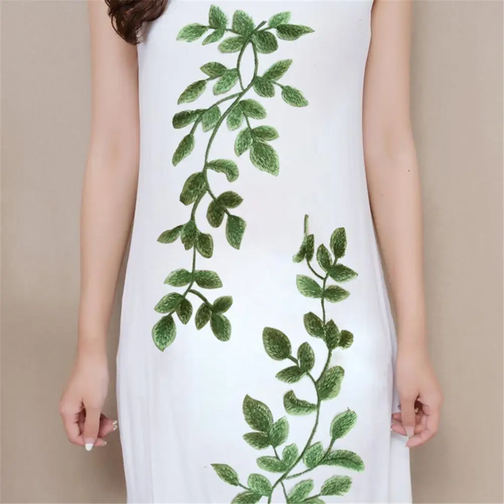 Аксессуары для шитья кружева 2 шт. зеленый вышитый кружевной цветок стикер