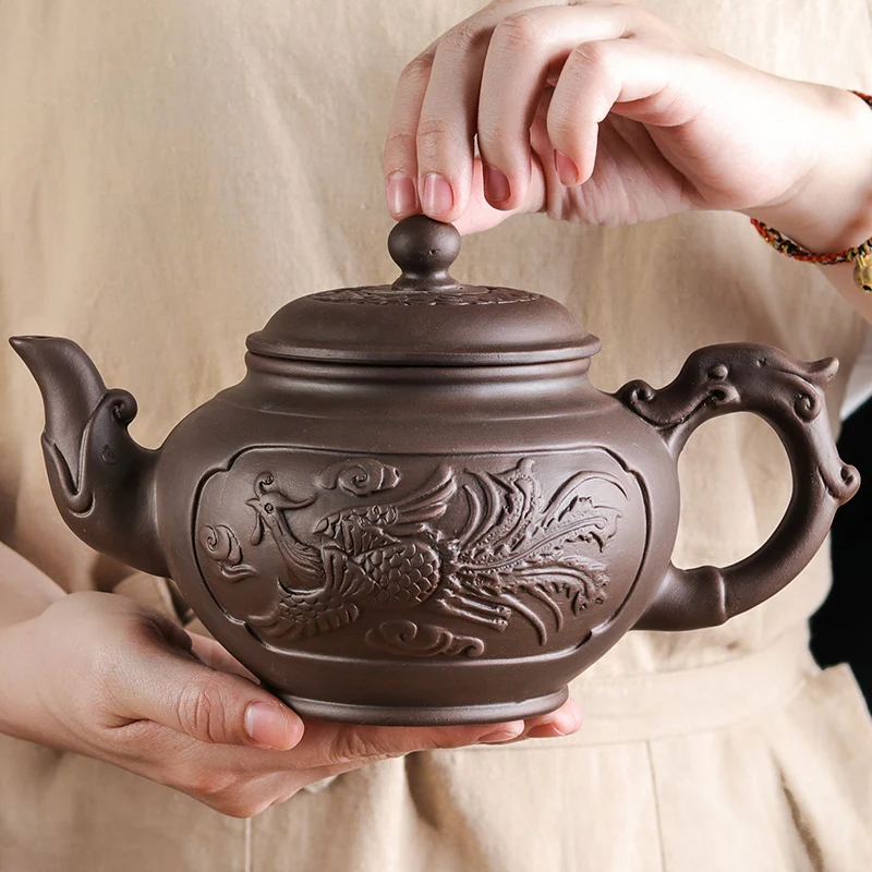 Большой емкости фиолетовый песок чайный горшок бытовой кунг-фу чашка Yixing Zhu Ni