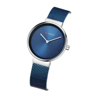 curren women watch simplicity modern quartz wrist watch blue stainless steel waterproof elegant reloj mujer valentines day gift