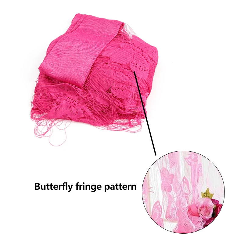 Новинка 2019 панельные драпированные тюлевые ткани с кисточками и бабочками