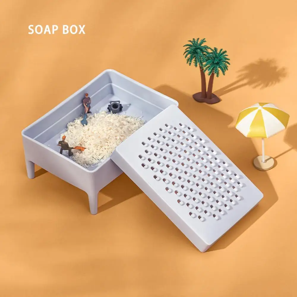 

1PC Portable Creative Multi-color Double Layer Drain Soap Box Holder Bathroom Storage Rack Protect Case Bathroom Accessories