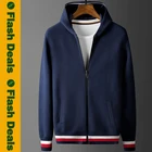 Мужской трикотажный свитер с капюшоном, для мальчиков и женщин