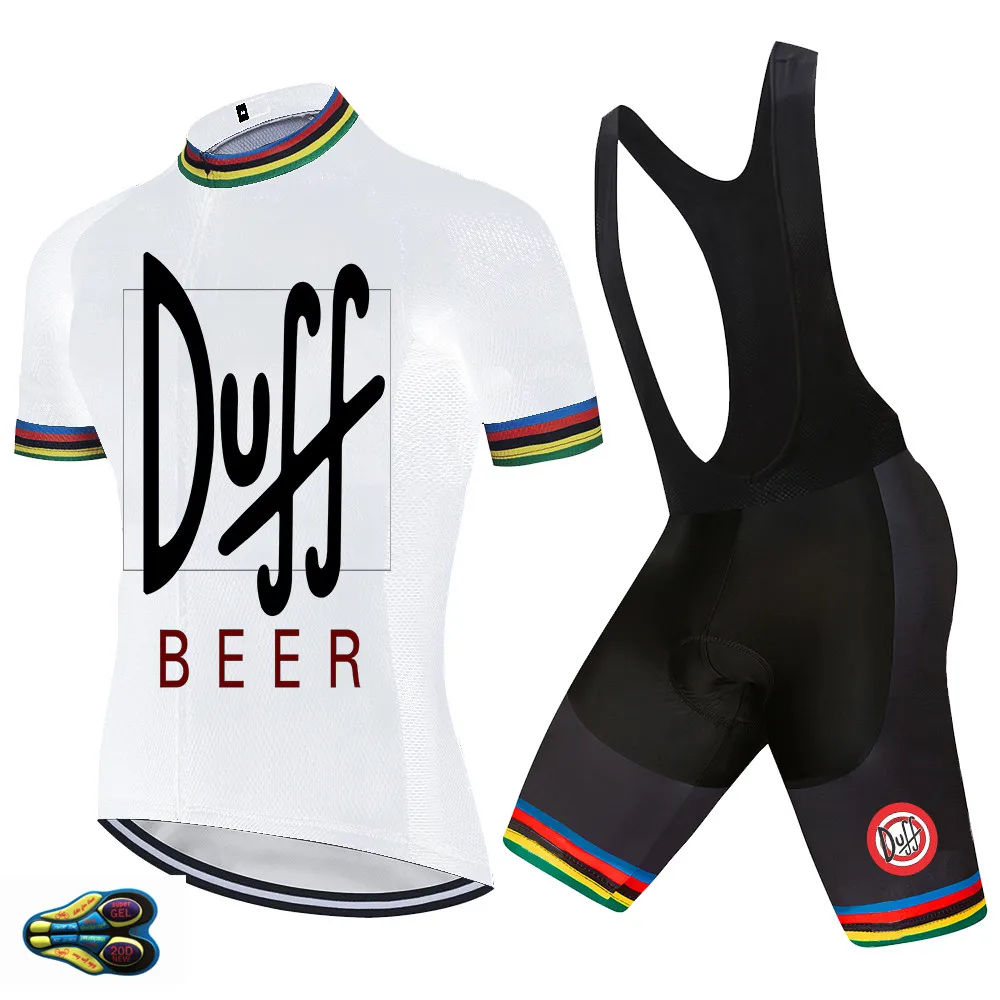 2020 команда DUFF BEER PRO Велоспорт Джерси 9D гелевые велосипедные шорты Костюм MTB Ropa