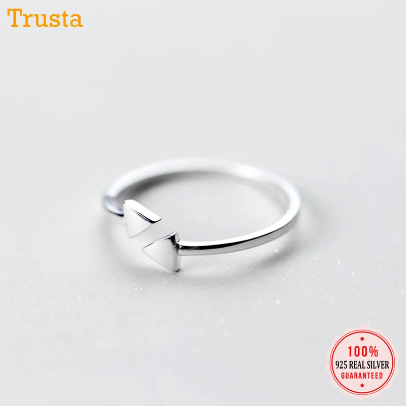 Trustdavis серебро 925 пробы модное геометрическое двойное треугольное Открытое