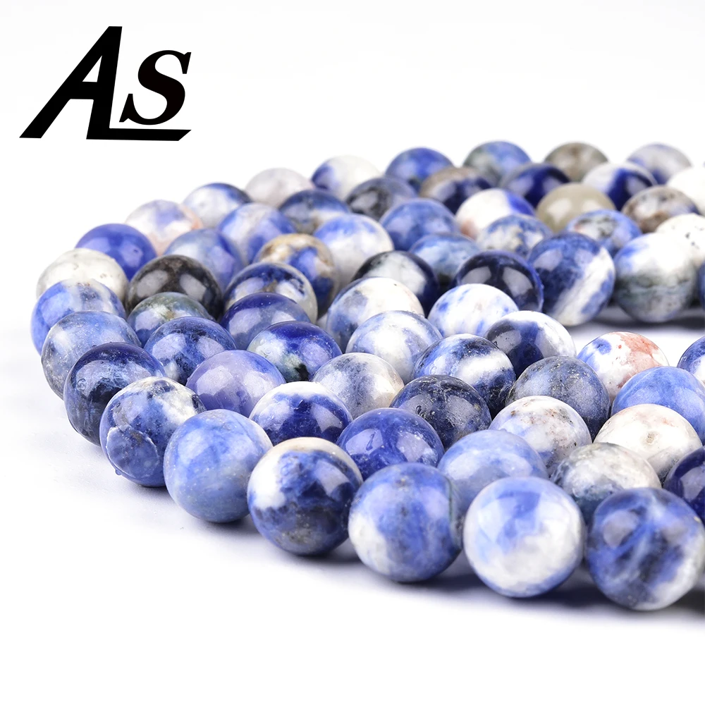 Asingeloo белые синие веновые бусины из натурального камня для самостоятельного