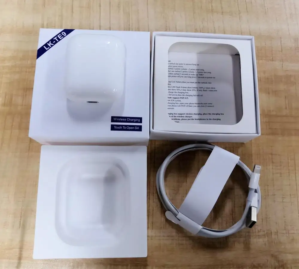 Оригинальные LK-TE9 1:1 Беспроводные Bluetooth 5,0 стерео басы Наушники для iphone Android телефон PK i14 I12 I10 I11 Tws lk-te8
