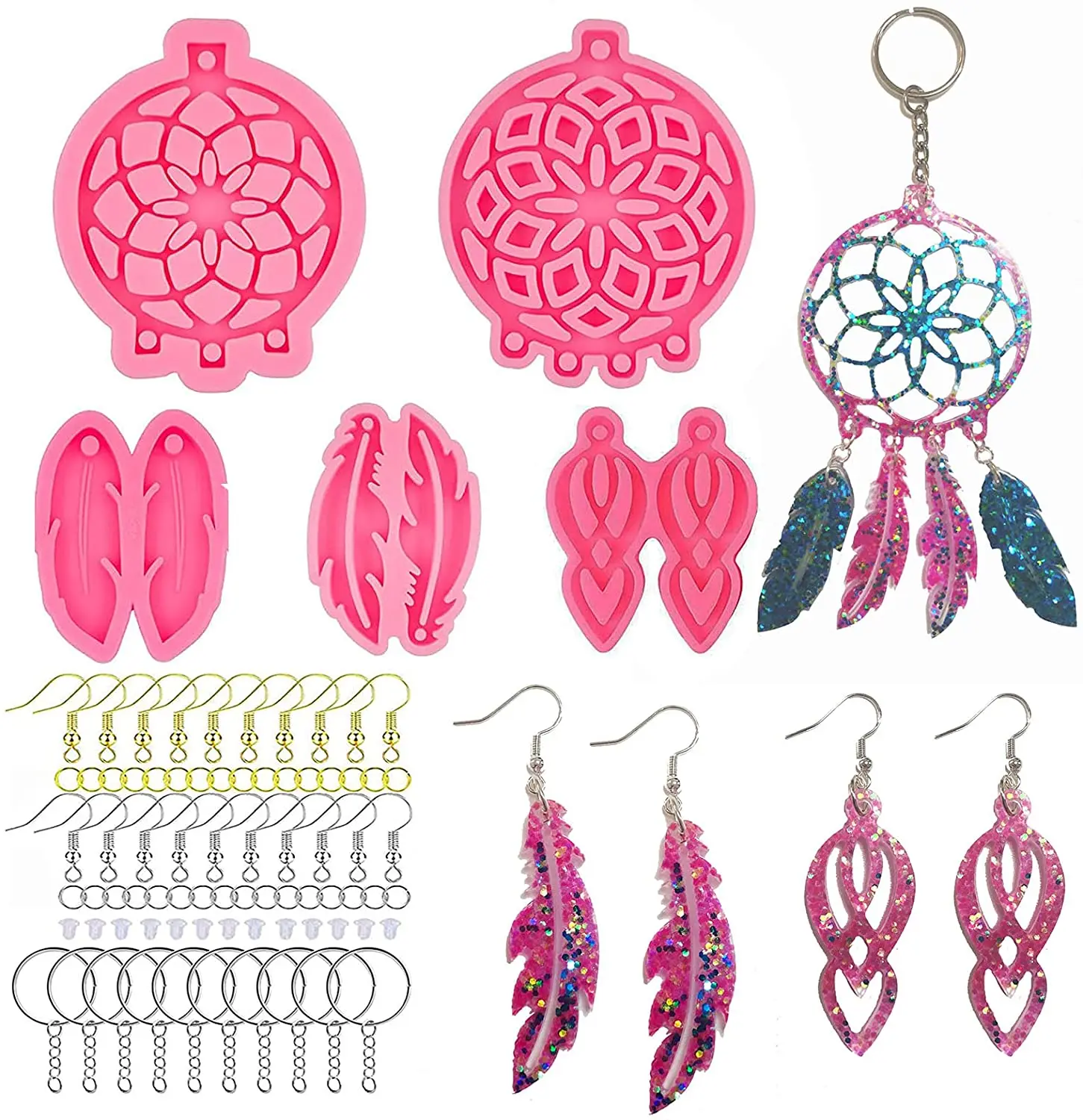 

Resin Earring Molds for Jewelry Making Mirrored Design Silicone Molds Resin Crafts DIY Fashion Jewelry Resin Silicone Molud