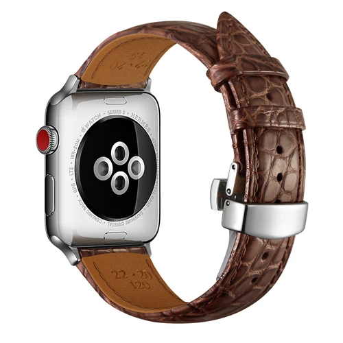 1 Ремешок для apple watch 42 мм 38 мм 44 мм 40 мм Италия Аллигатор Высокое качество Натуральная кожа apple watch 4 5 3 2 iwatch браслет - Цвет ремешка: 1