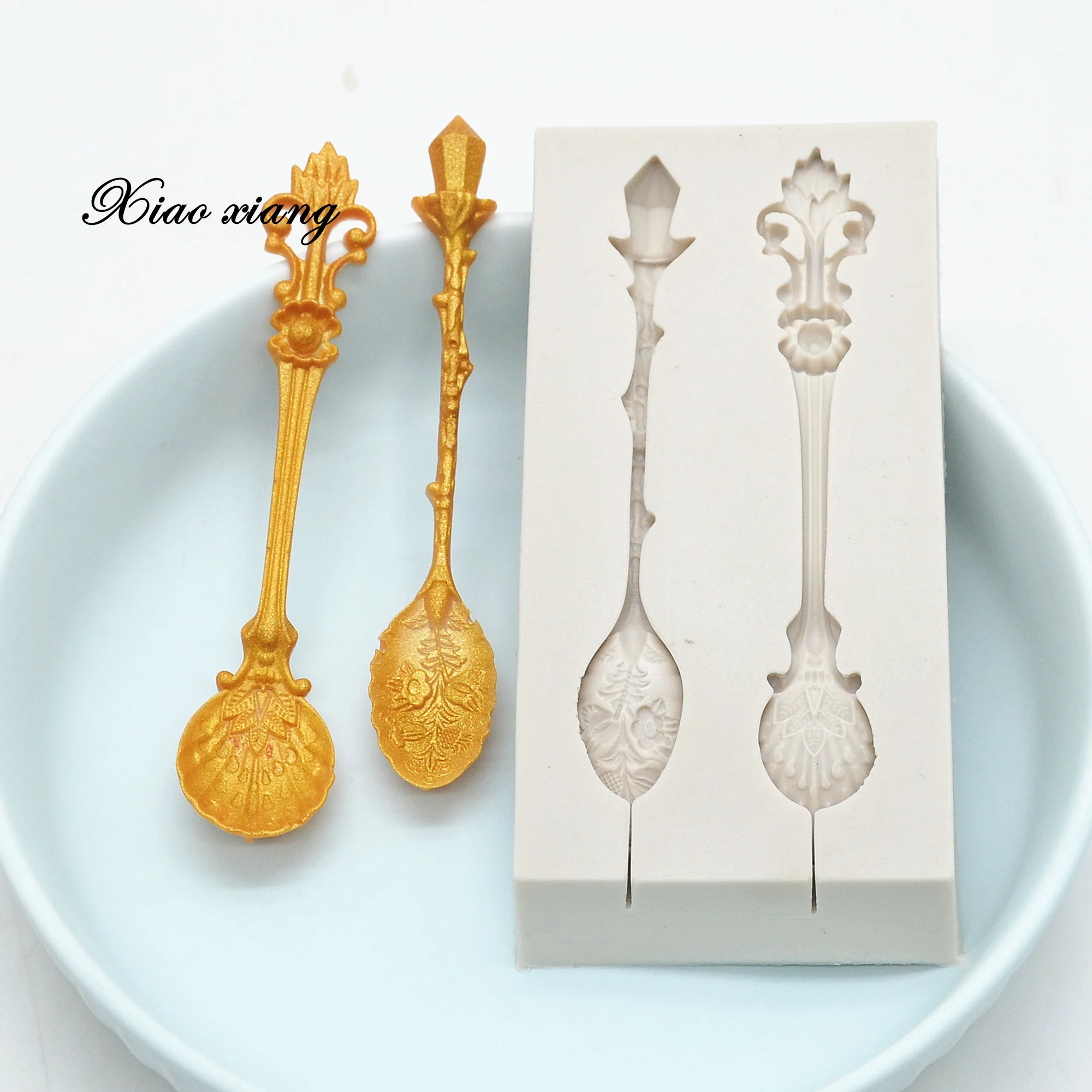 Ложка Форма Fondant (сахарная) торта силикона для приготовления печенья в форме льда