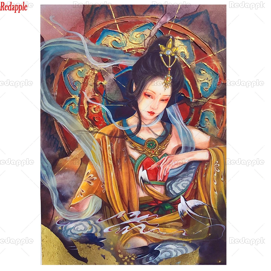 

diamond painting Fantasy art, retro Japanese beauty, diamond embroidery full square/round drill puzzles gifts for the new year