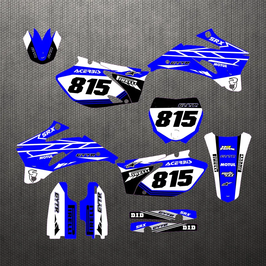 Бесплатные пользовательские наклейки 3M графические наборы для YAMAHA WRF250 WR250F 2007 2008