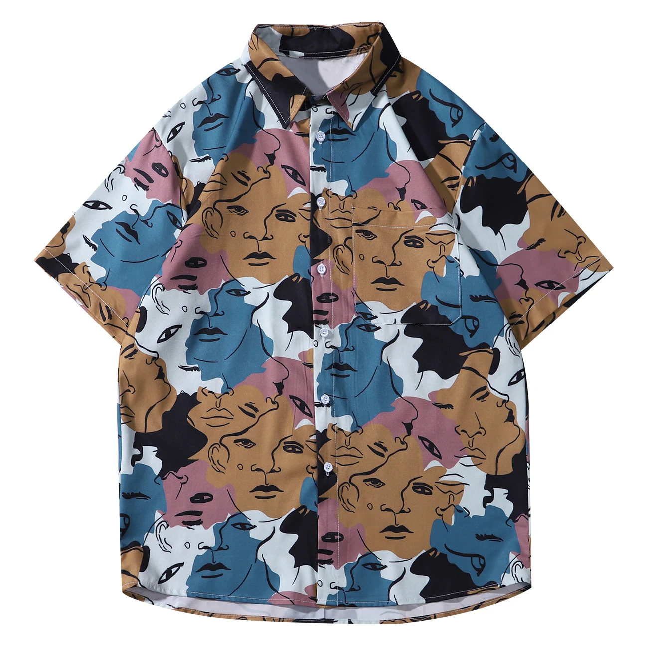 Рубашка в стиле хип хоп для мужчин и женщин хлопковая Свободная рубашка оверсайз