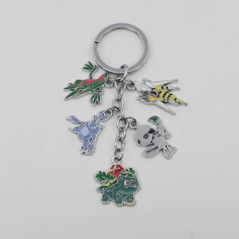 Брелок с покемоном Entei Eevee Swablu Piplup Poke Ball Pikachu Ash Ketchum Rowlet милый забавный мультфильм металлический брелок Аниме подвеска