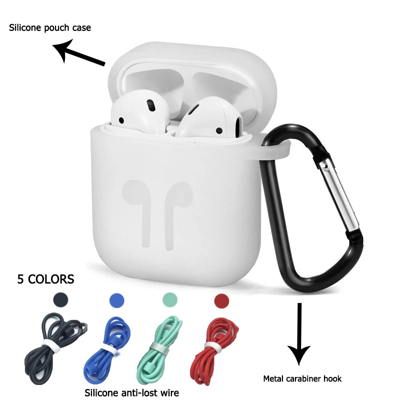 Мягкий силиконовый чехол для наушников Apple Airpods противоударный гарнитура AirPods