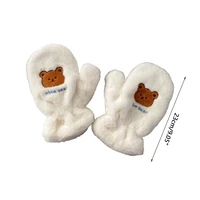 cute bear gloves soft full finger bear glove cartoon animal mittens winter warm gloves for riding thickened gloves