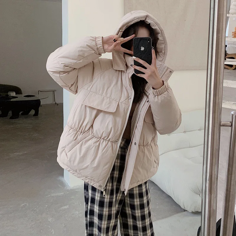

Large size2021 new style down padded jacket women short Korean loose casual jacket women thick plus size winter jacket women
