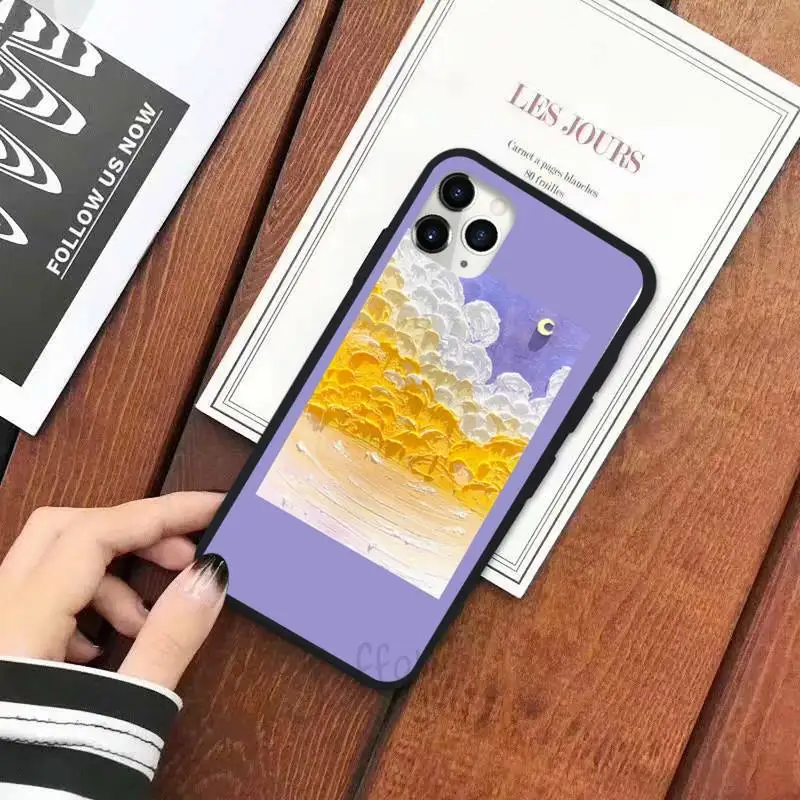 

three-dimensional art oil painting pattern Phone Case for iPhone 11 12 mini pro XS MAX 8 7 6 6S Plus X 5S SE 2020 XR