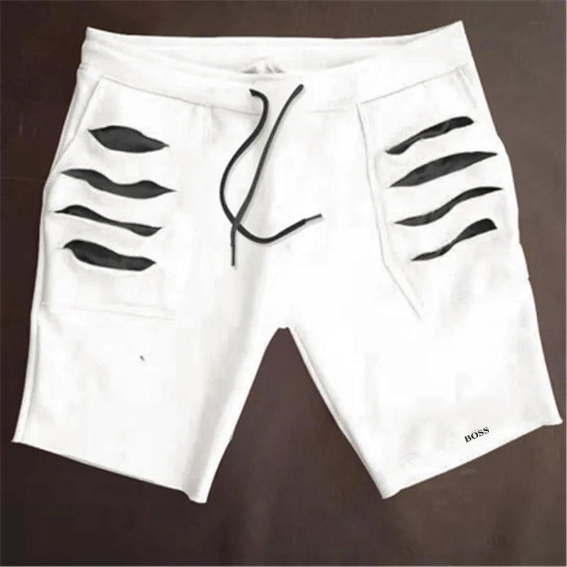 

2021 New Summer Brand Casual Sports Pants Men's Straight Shorts Striped Printing Over The Knee Five-Point Pants Sports Pants