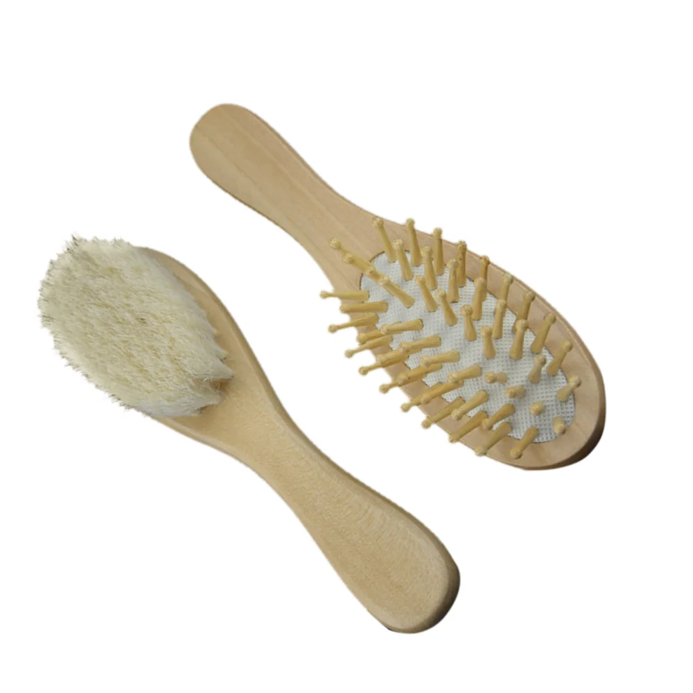 

Natural Daily Care Products Wooden Shampoo Bath Wool Brush Soft Skin Care Cleaning Brush Wool Brush Set Supplies