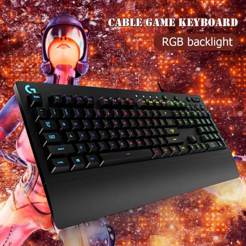 Игровая механическая клавиатура logitech G213 с 108 клавишами, проводная usb-клавиатура с RGB подсветкой для Windows 7/8/10