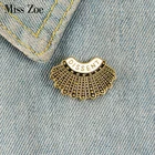 Эмалированная булавка судьи, черные броши на заказ для рубашки, лацкана, сумки, Рут Бадер, гинсбург, значок для женщин, ювелирные изделия в подарок RBG