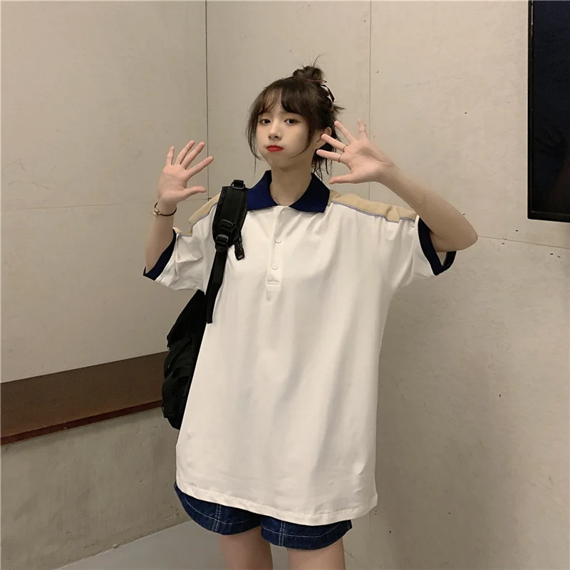 Футболка Maxxo в Корейском стиле для колледжа женские топы с принтом одежда