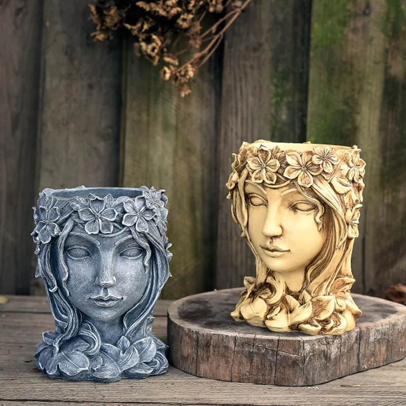 Женская необычная фея статуэтка богини украшение для дома растительный