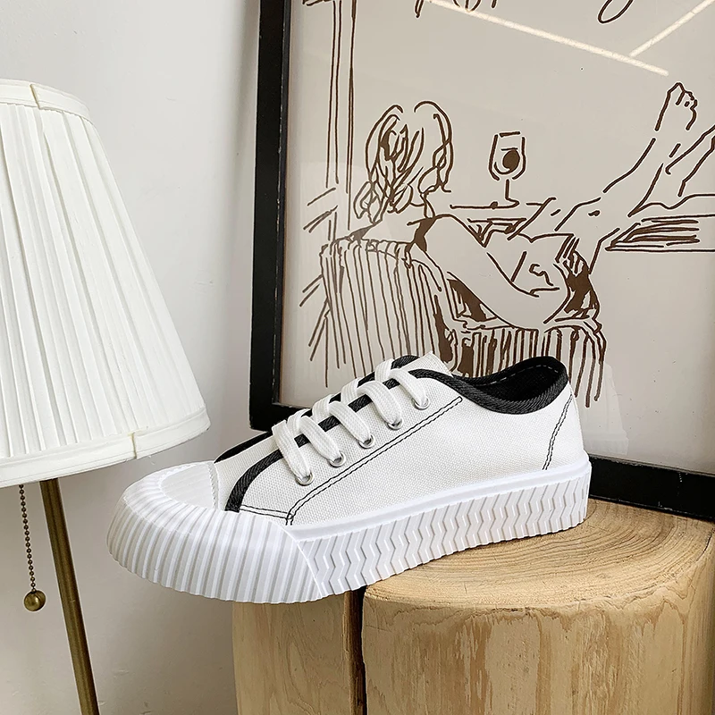 Женская обувь из натуральной кожи кроссовки для женщин Модная белая парусиновая