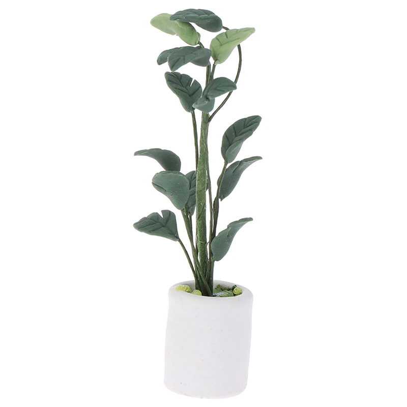 

1Pc 1:12 Dollhouse Miniature Simulation Potted Plants Toy Dolls House Decoration