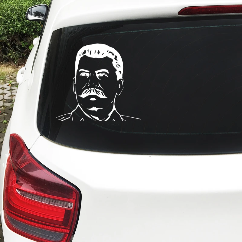 CK2337# наклейка на автомобиль JABEL JOSEPH STALIN из виниловой пленки серебристого/черного цвета для украшения бампера и окна.