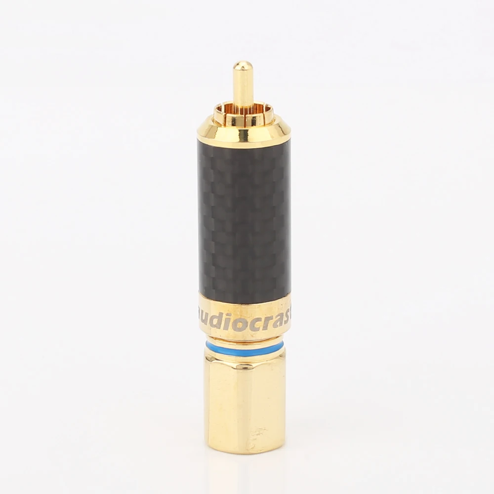 CF610G Audiocrast 24K позолоченный RCA паяльный разъем HIFI штекер DIY аналоговый кабель |