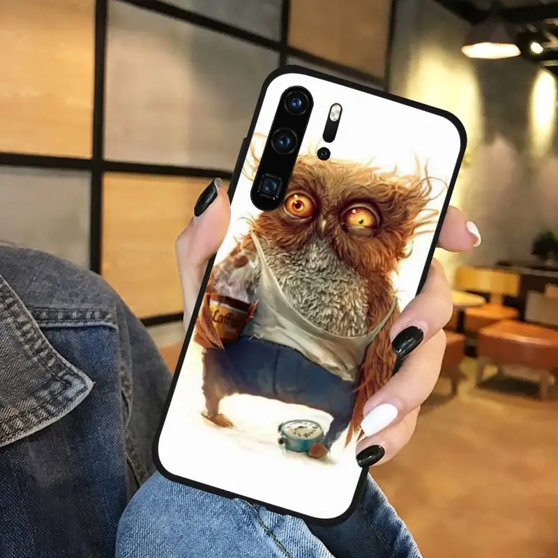 

Animal Cute Cartoon Owl Phone Cases Funda For Huawei P9 P10 P20 P30 Lite 2016 2017 2019 plus pro P smart