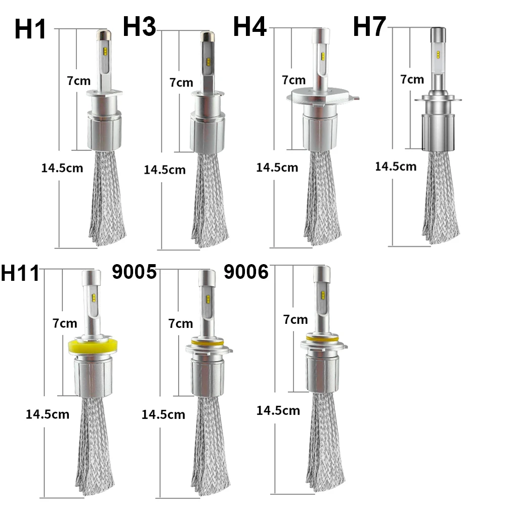 

H4 H7 LED Canbus Headlight H1 H3 H8 H9 H11 9005 9006 9012 880 881 D2 D4 Car LED Bulb 80W 16000LM Auto Fog Lamp 6000K 12V
