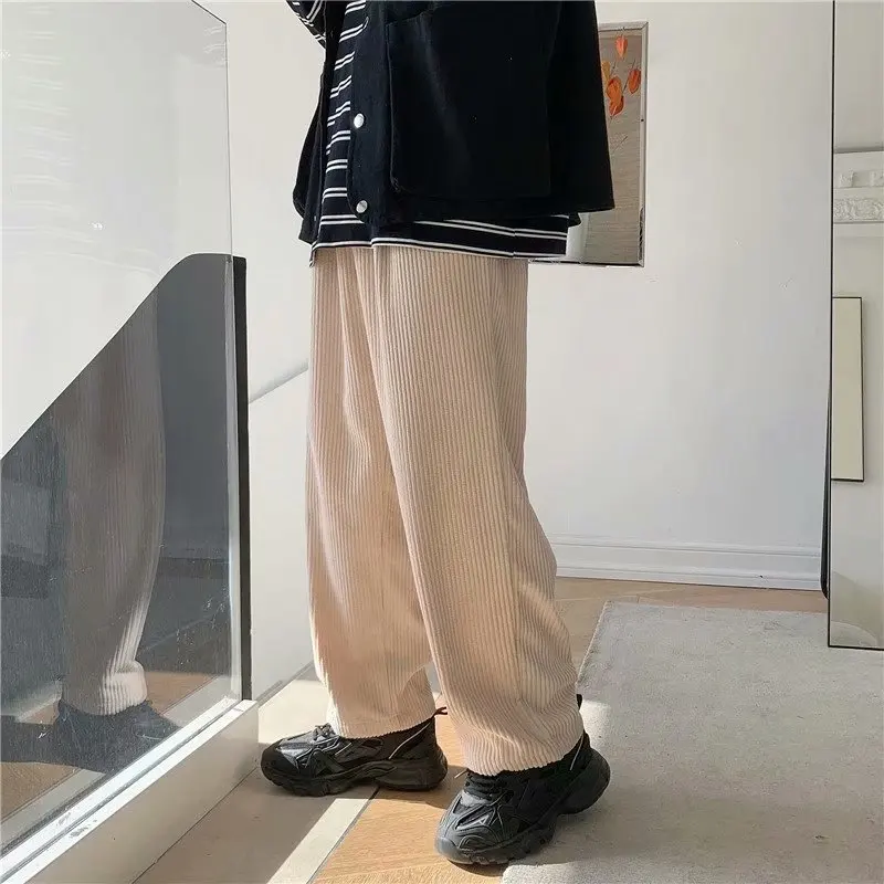 

Fall/Winter 2021 new corduroy men's casual pants with loose feet straight and versatile sports wide-leg pants