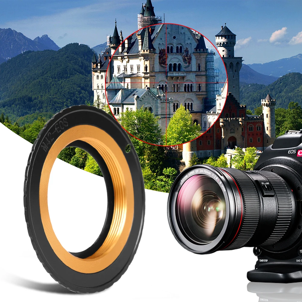 M42-EOS Adapter Ring Copper Electronic Chip 3 AF Confirm Electronic Focus Accuracy Flexible For Canon DSLR 600D 60D