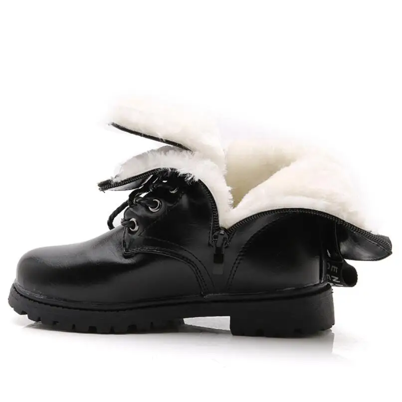 Детские Ботинки Martin кожаные водонепроницаемые ботинки зимние детские брендовая