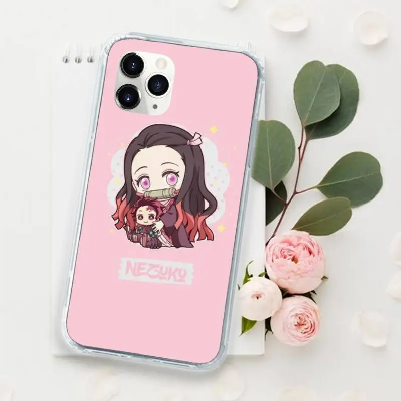 

Japan anime Kimetsu no Yaiba Phone Case for iPhone 11 12 pro XS MAX 8 7 6 6S Plus X 5S SE 2020 XR Luxury brand shell funda coque