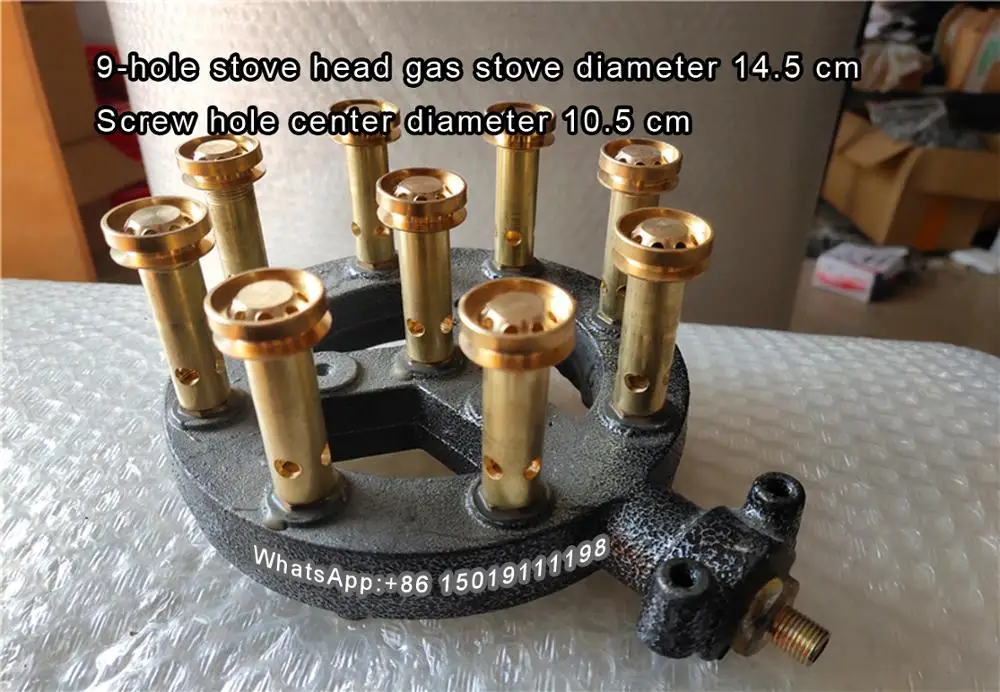 Домашняя газовая горелка с 9 отверстиями портативная настольная уличная плита