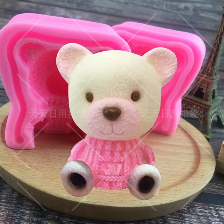 

3D Bear Mold Dilicone Molds Fondant Moulds Resin Clay Soap Polymer Clay Candy Chocolate Moulds Cake Decorating Supplies