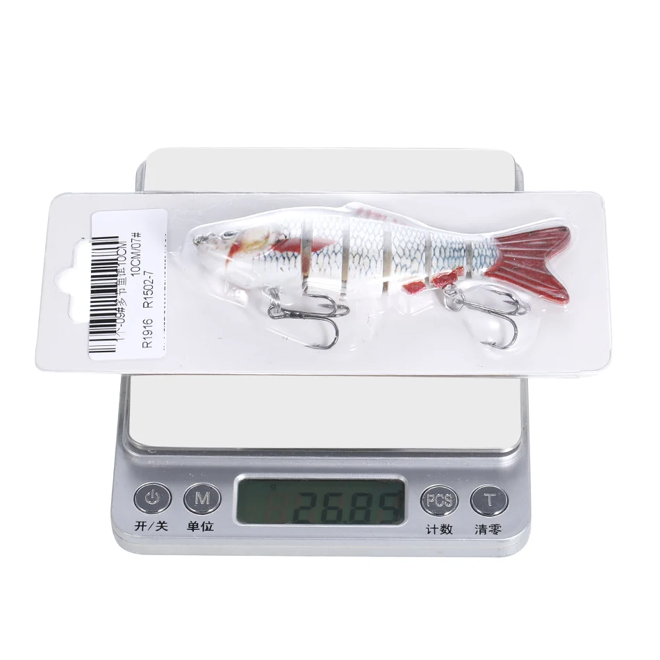 1 шт. рыболовные приманки наживки многосекционные жесткие 10 см 19 г искусственная