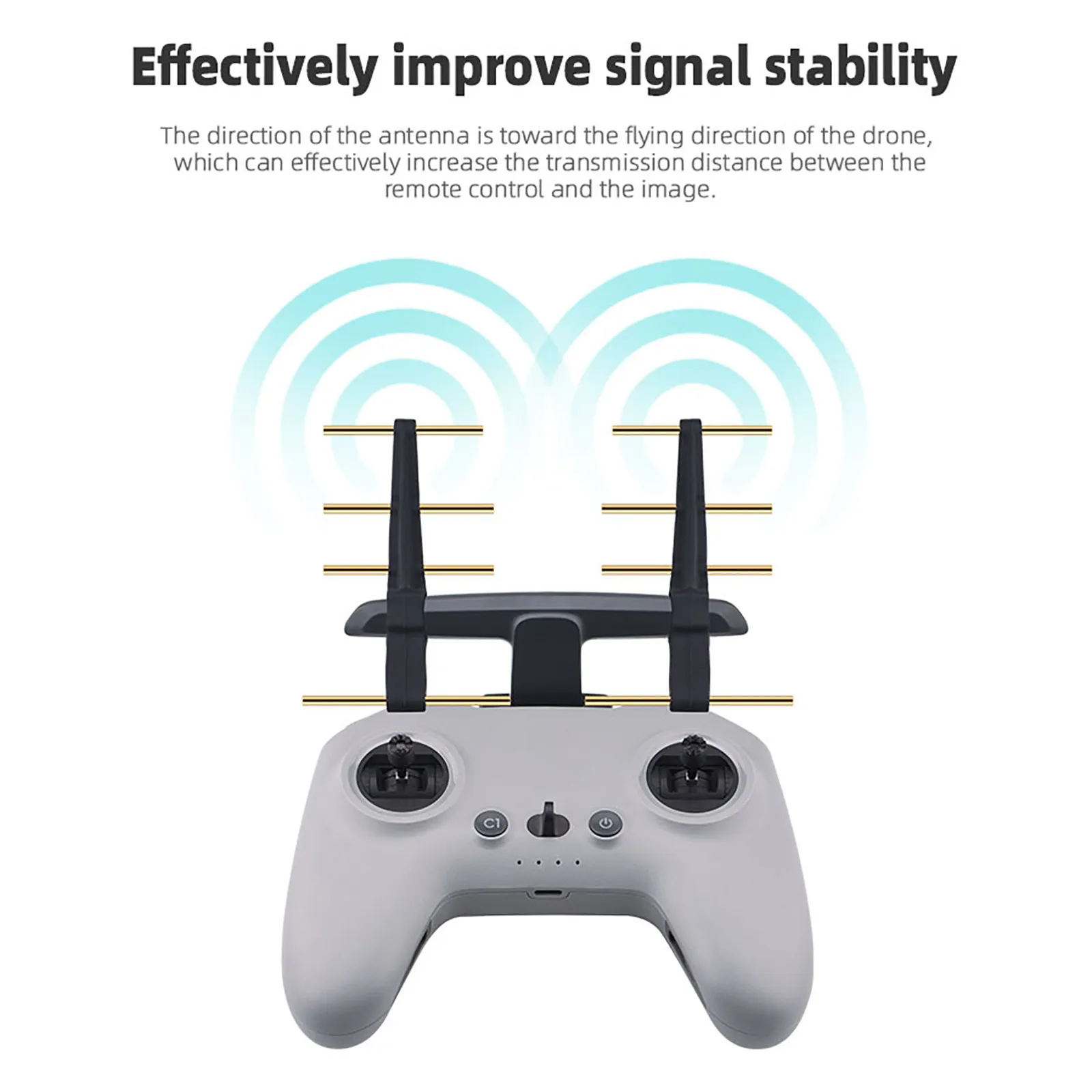 

2pcs Controller Signal Booster Antenna Range Extender 2.4ghz Drone For Dji Fpv Remote Controller 2 Transmitter Extension 40g H96