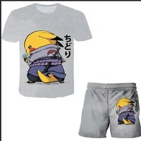 japan anime pokemon t shirts kids t shirt shorts 2pcs boys t shirt girls tshirt cartoon clothing 4 14 years childrens sets