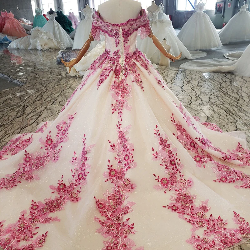 LS20478 Pink Applique Printed Evening Dress 2021year Tassel Beading Short Sleeve Backless Women Prom Party Gown платье длинное