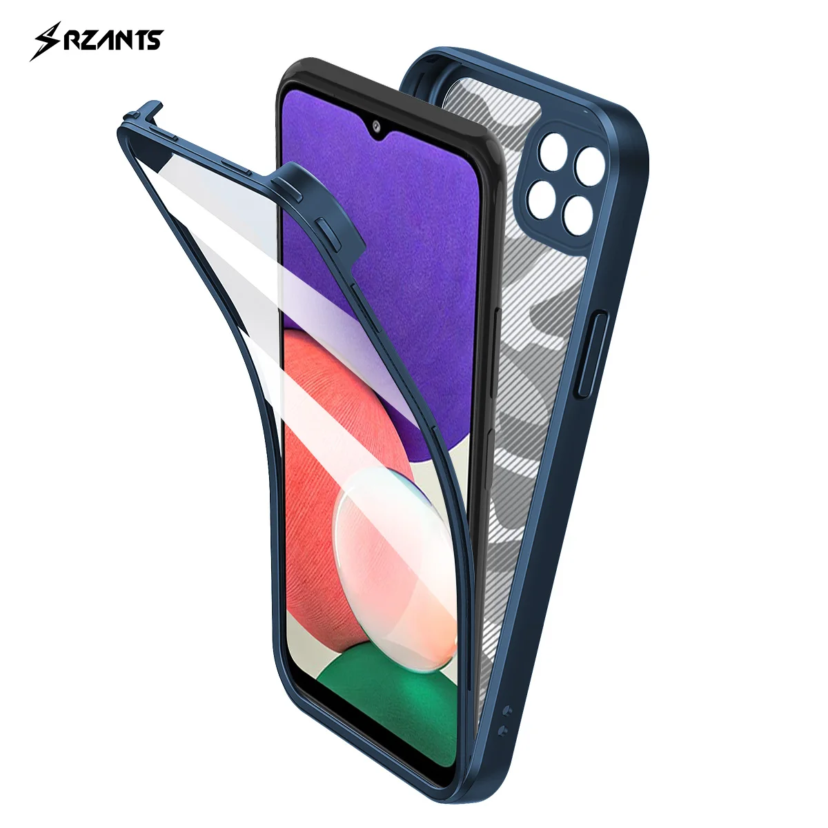 rzants for samsung galaxy a22 m32 4g 5g case 360 camouflage bettle full protection cover soft clear shockproof phone casing free global shipping