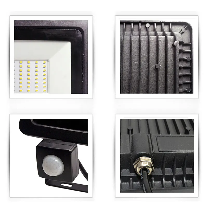 10W 20W 30W 50W 100W Светодиодный прожектор светильник с регулируемой PIR Сенсор SMD 2835 потолочные светильник уличный светильник ing для улицы, площади