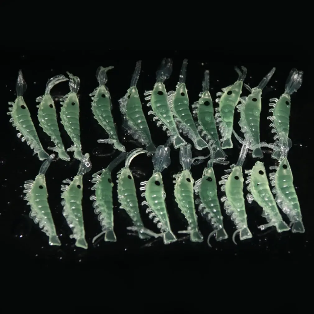 Мини светящаяся травяная креветка щипцы для рыбалки воды 3 см рыболовная
