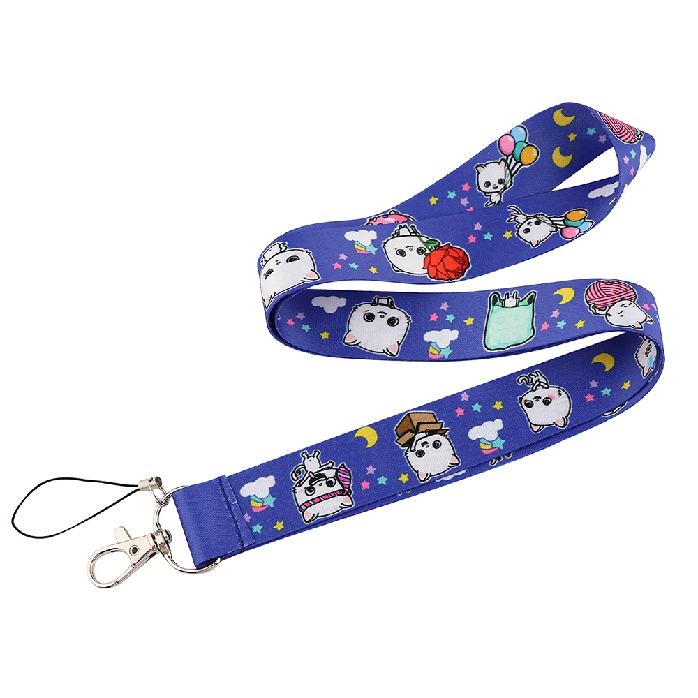 CA1131 Cats Lanyards Cute Neck Strap Phone Keys ID Card Holder Lanyard for Keys DIY Hanging Rope Lanyards 1 Pcs Blinghero