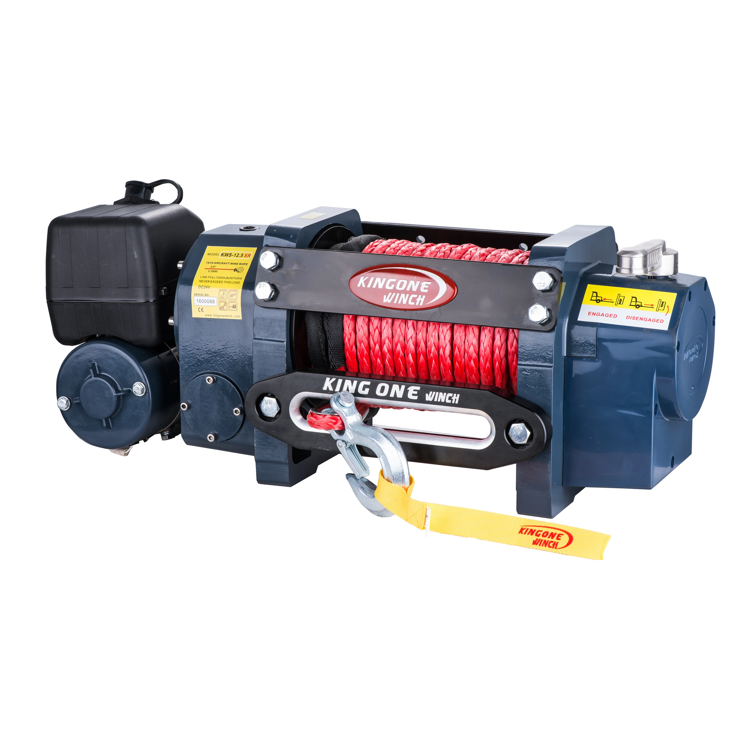 

electric tow trailer winch kws-12500lbs worm gear winch with synthetic rope